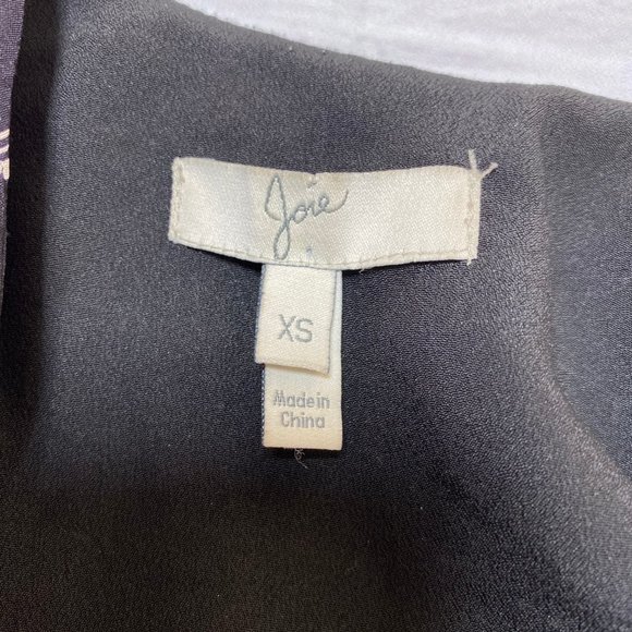 Joie Black White Striped Chariot Dress Silk - Picture 12 of 16